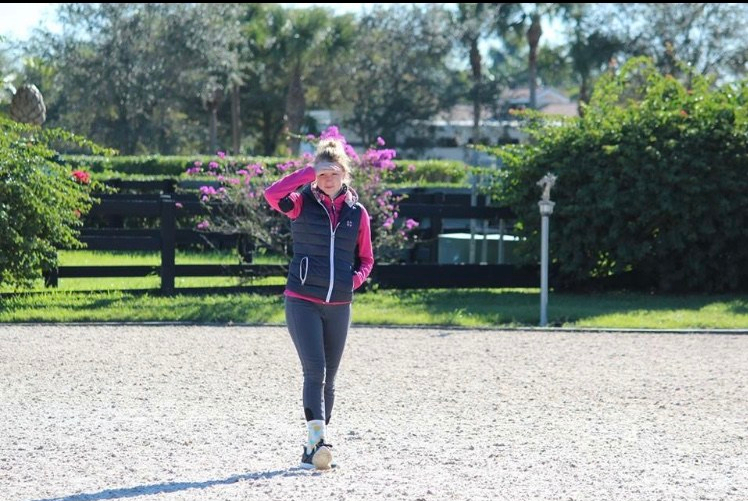 Emily Gill teaching Dressage