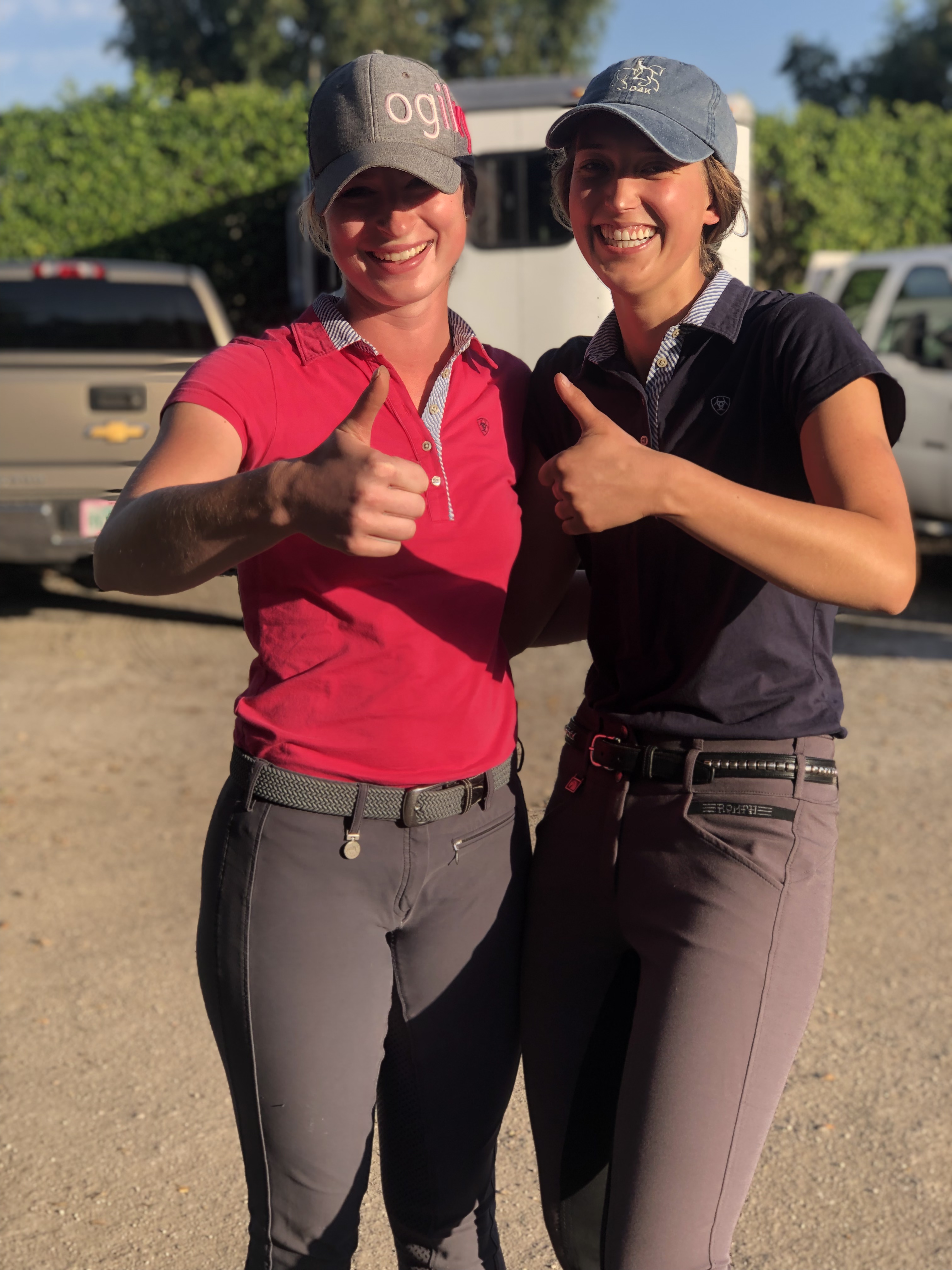 Emily Gill and dressage student